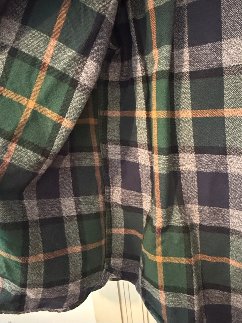 The North Face Green and Navy Plaid Button-Down Shirt